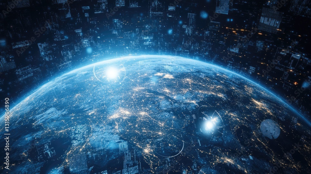 Poster future-proof hybrid computing network connecting global enterprises.