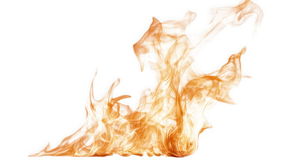 dynamic and vibrant flame showcasing swirling orange and yellow hues against a white background it symbolizes energy warmth and transformation