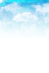 空　雲　水彩　夏　背景