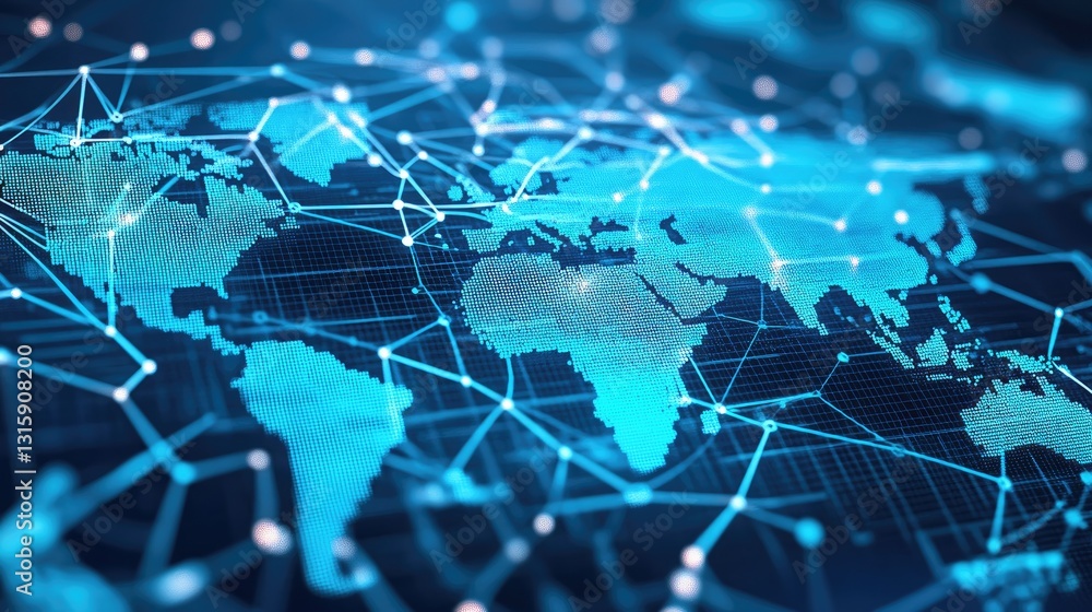 Aufkleber global internet security network combating digital misinformation.