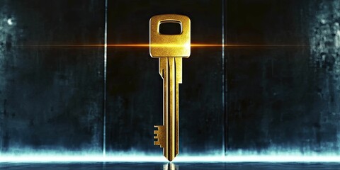 Crisp white backdrop features a radiant key, symbolizing the gateway to understanding within risk assessment training.