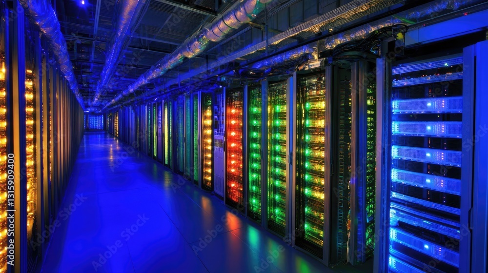 Poster hybrid computing network ensuring real-time data processing.
