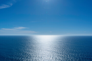 Obraz premium Full ocean view in Cabo da Roca Portugal, most Western point of Europe