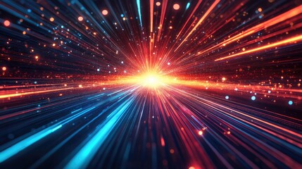 Obraz premium Hybrid supercomputing enhancing research and development.