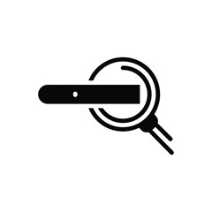 Black solid icon for search