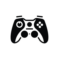 Black solid icon for gamepad