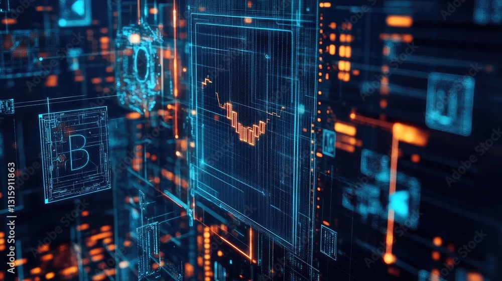 Poster self-learning ai interacting with digital blockchain ecosystems for secure transactions.