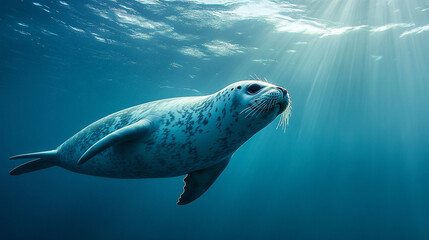 Naklejka premium Reducing plastic use helps protect animals in the oceans.