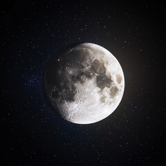 Obraz premium 08030846 16 Majestic full moon eclipsing into a crescent, surreal lighting effects, ultra-HD textures, constellations woven into the cosmic backdrop.