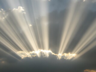 Sunbeams bursting through clouds (1)