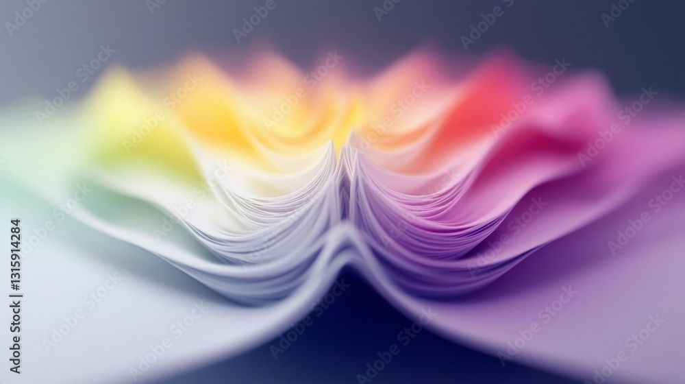 Poster abstract colorful paper waves swirls gradient texture background