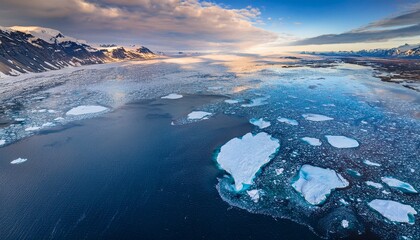 The potential for new shipping routes due to ice melt.  