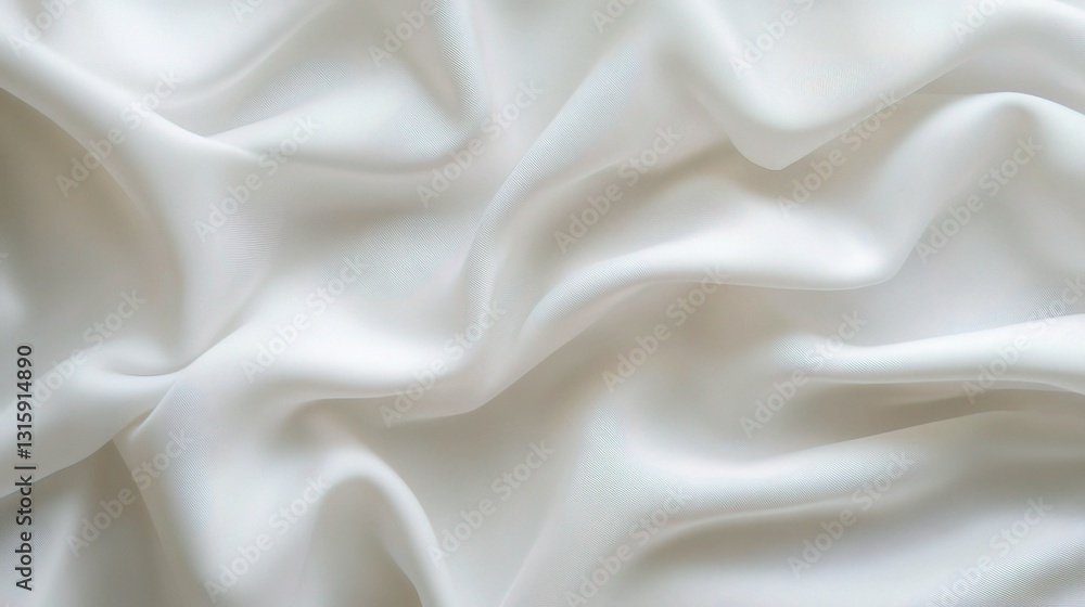Poster close-up view of white fabric showing soft textures and lines