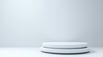 Neutral-tone 3D podium, minimalist aesthetic, soft directional lighting, subtle texture details, premium product focus, timeless design, balanced composition, photorealistic rendering, no watermark,