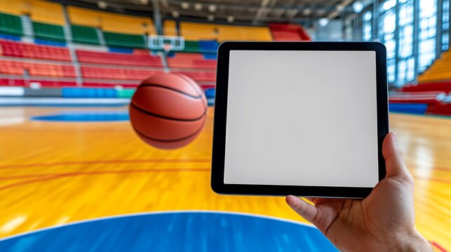Tablet, Basketball, Arena, Game