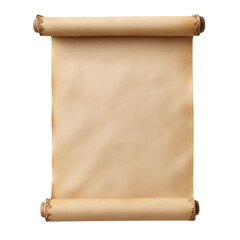 Old Vintage Scroll with Decorative Edges and Texture Isolated on transparent background