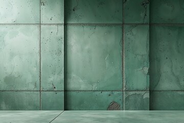 Elegant Jade Concrete Wall Texture Background for Creative Projects