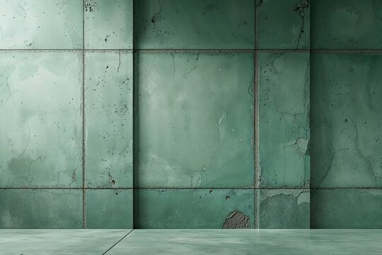 Elegant Jade Concrete Wall Texture Background for Creative Projects