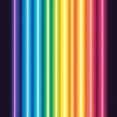 Obraz premium Rainbow neon lines, dark background