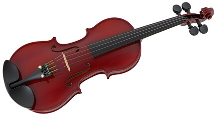 Obraz premium Elegant Red Violin, Musical Instrument, Stringed, Classic Design, High-Quality Image