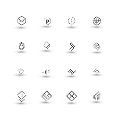 Set logo collection Logo can be used for icon brand identity finance