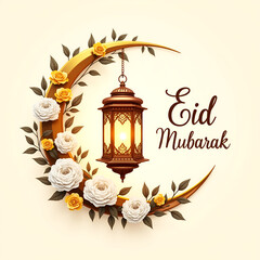 Abstract Eid Mubarak Islamic design background
