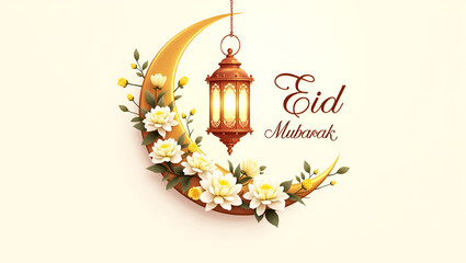 Abstract Eid Mubarak Islamic design background
