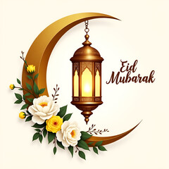 Abstract Eid Mubarak Islamic design background
