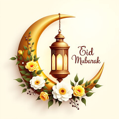 Abstract Eid Mubarak Islamic design background
