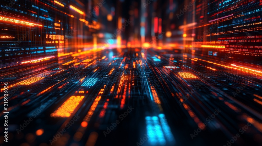 Poster digital platform for document management with online file storage visualization and abstract data re