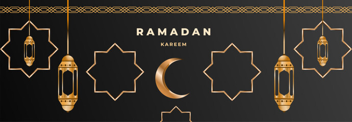 Luxury Ramadan Kareem greeting background
