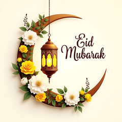 Abstract Eid Mubarak Islamic design background
