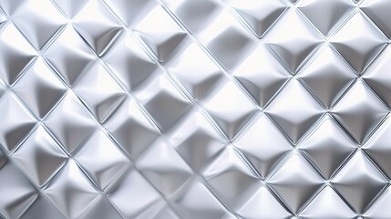 Textured Diamond Pattern on a Silver Industrial Wall Surface