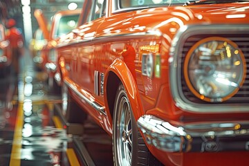 The Final Assembly Line Where All Components of Car