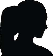 An Elegant female silhouette illustrations in profile, perfect for design, branding, and Women's Day.