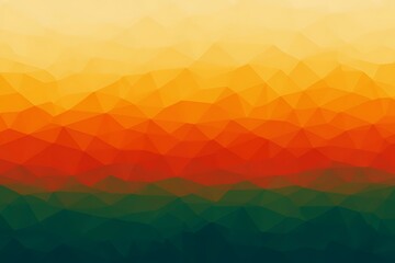 Orange, red, green low-poly gradient
