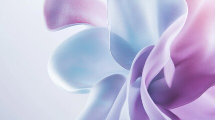 Abstract Pastel Swirls: A Dreamy Symphony of Lavender and Sky Blue Hues