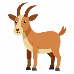 a goat on white background.