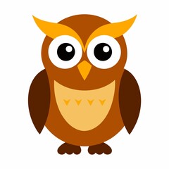 A owl illustration on white background.