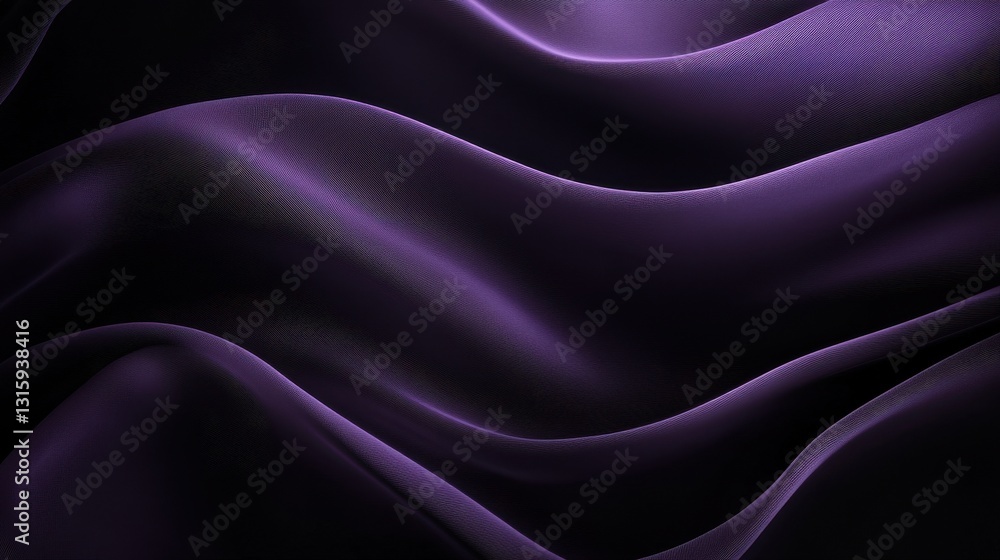 Poster dark purple fabric drape with subtle texture and waves