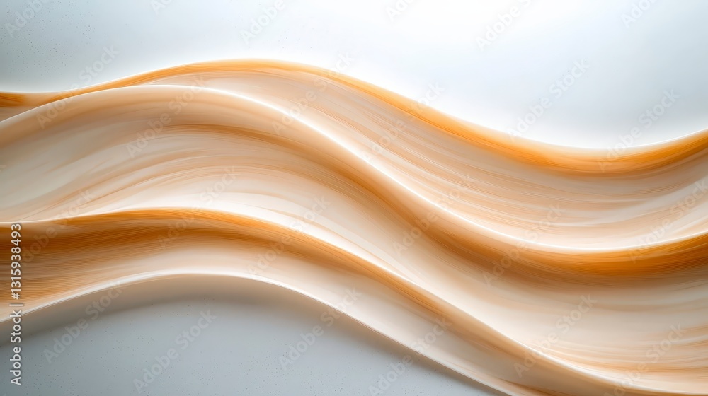 Poster abstract beige and brown wave background fluid design texture for web print
