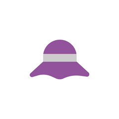 Women hat colored icon