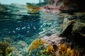 A tide pool revealing the delicate beauty of the hidden underwater world.