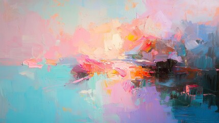 Obraz premium Impressionist Dreamscape, a beautifully painted canvas featuring soft brushstrokes and a dreamy color palette, perfect for adding a touch of nostalgia to any decor.