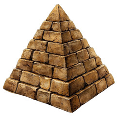 Fototapeta premium Exploring ancient architecture pyramid structure egypt 3d model digital art isometric view historical significance