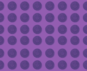 Seamless circular rattan pattern design in grey and dark purple