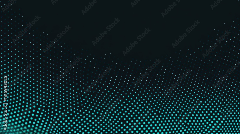 Poster abstract teal halftone pattern background design