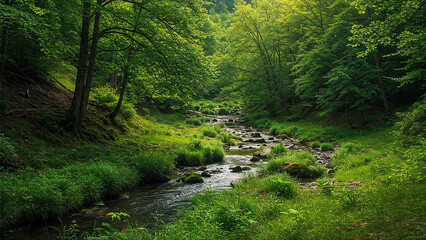 Fototapeta premium stream in the forest
