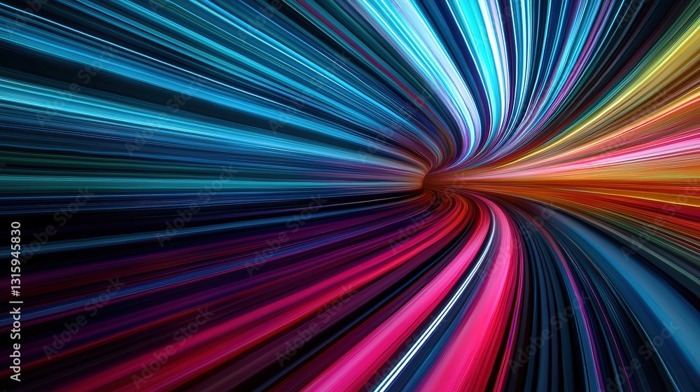 Poster transforming business through digital innovation virtual realm visual art dynamic environment abstra