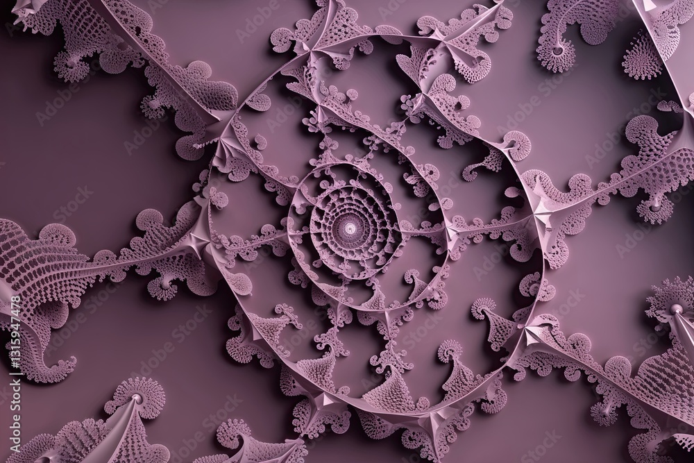 Aufkleber elegant mauve background featuring geometric fractal design elements